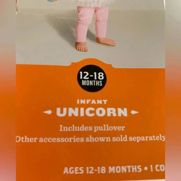 Hyde & Eek Rainbow Unicorn Costume Toddler 12m - 18m White Pink Halloween NWT - Picture 2 of 7